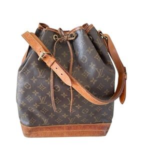 Authentic Louis Vuitton Monogram Noe Drawstring Bucket Bag